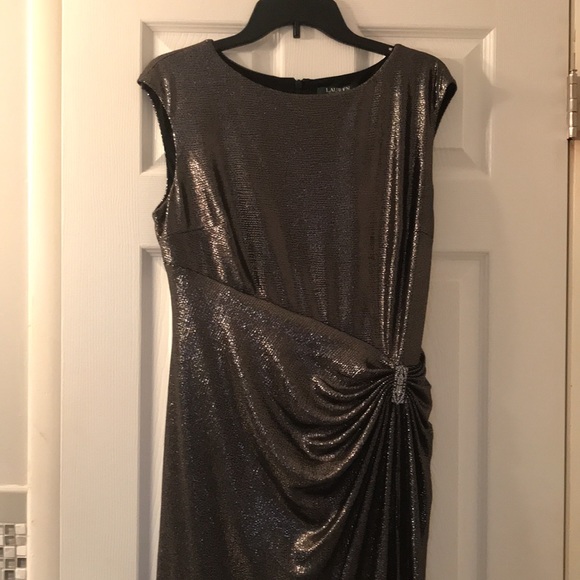 Ralph Lauren black and silver evening gown - Picture 3 of 3